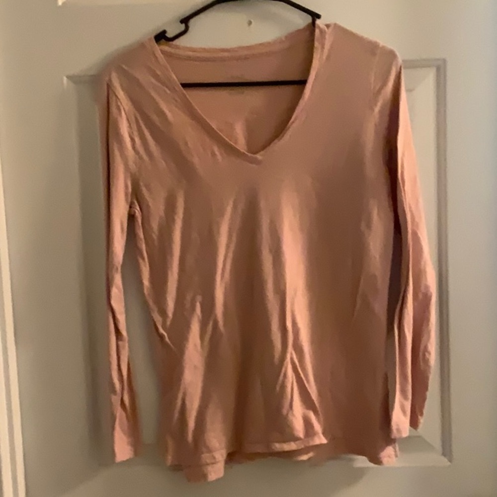 A new day. Small long sleeve shirt. Light blush pink